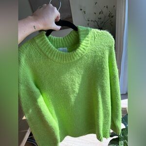 H&M Bright Green Women's Crew Neck Sweater